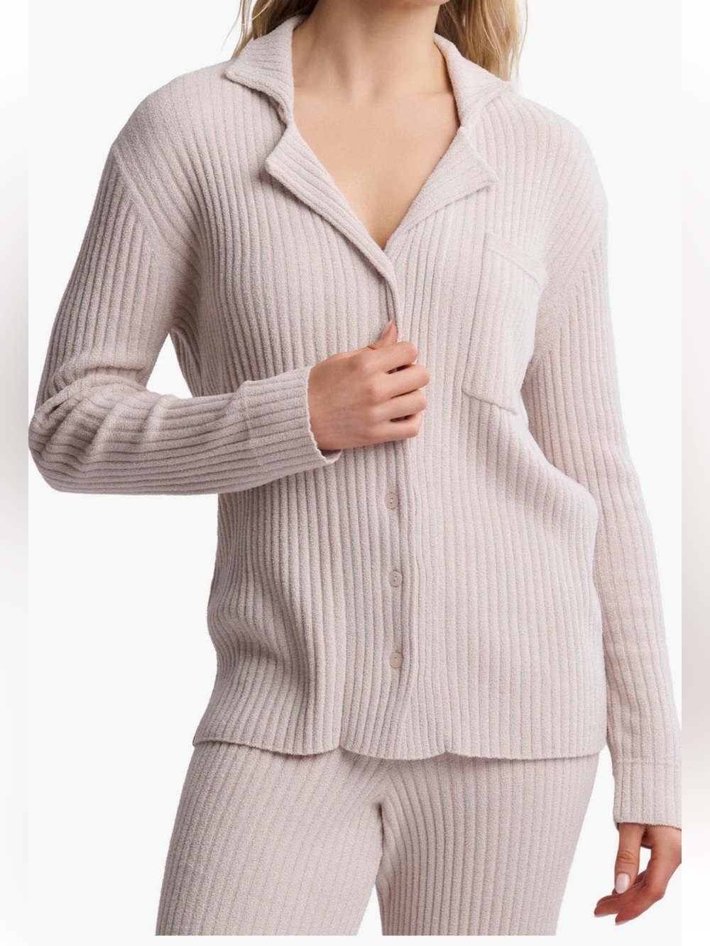 Barefoot Dreams Chai Buttondown. XL. NWT